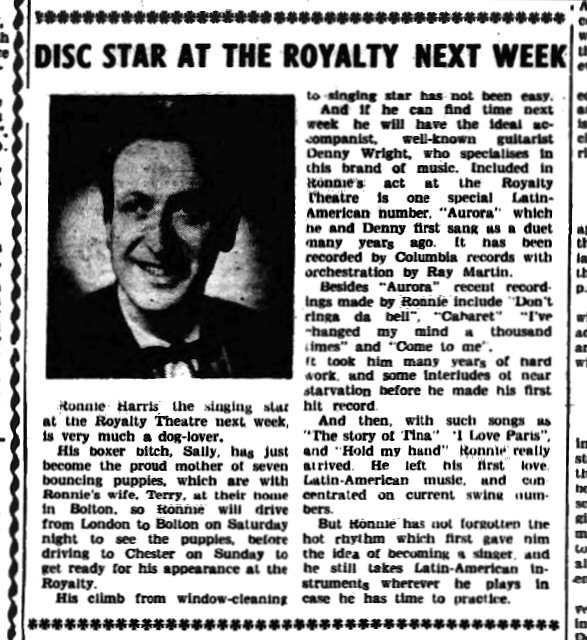 ron The Stage 21 October 1954